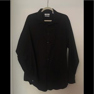 CALVIN KLEIN Black Button Down Dress Shirt